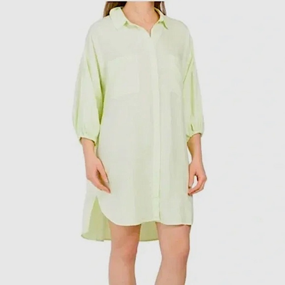 Young fabulous and broke linen blend tunic dress
